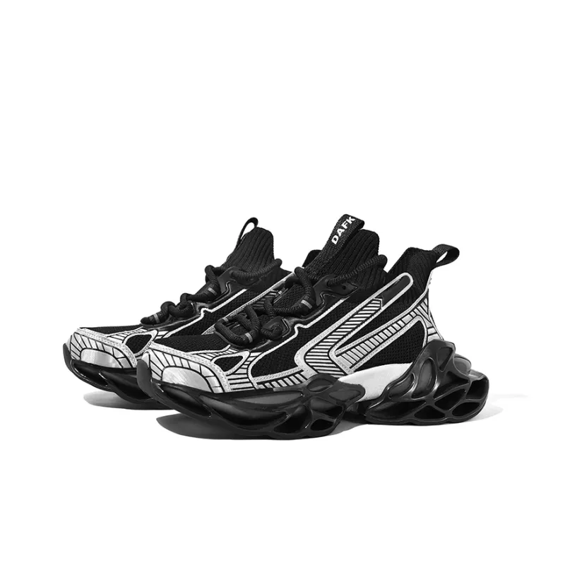 DAFK Cushioned Wear-Resistant Breathable Height Increasing High-Top Chunky Sneakers Men's-2