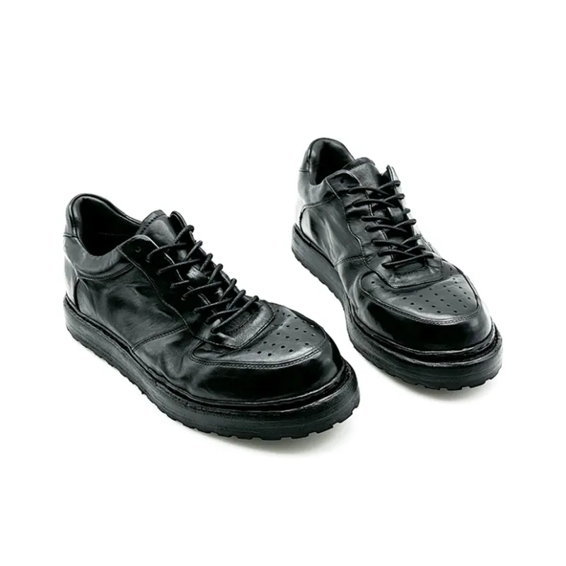 FOR YOU Handcrafted Manufacturing Men's Casual Shoes Men's Elegant Black Luxury-4