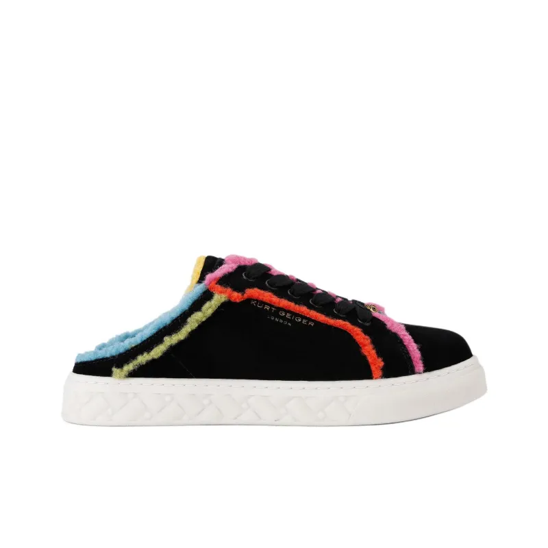 Kurt Geiger London Rubber Sole Wrap-toe Slippers Women's Black-1