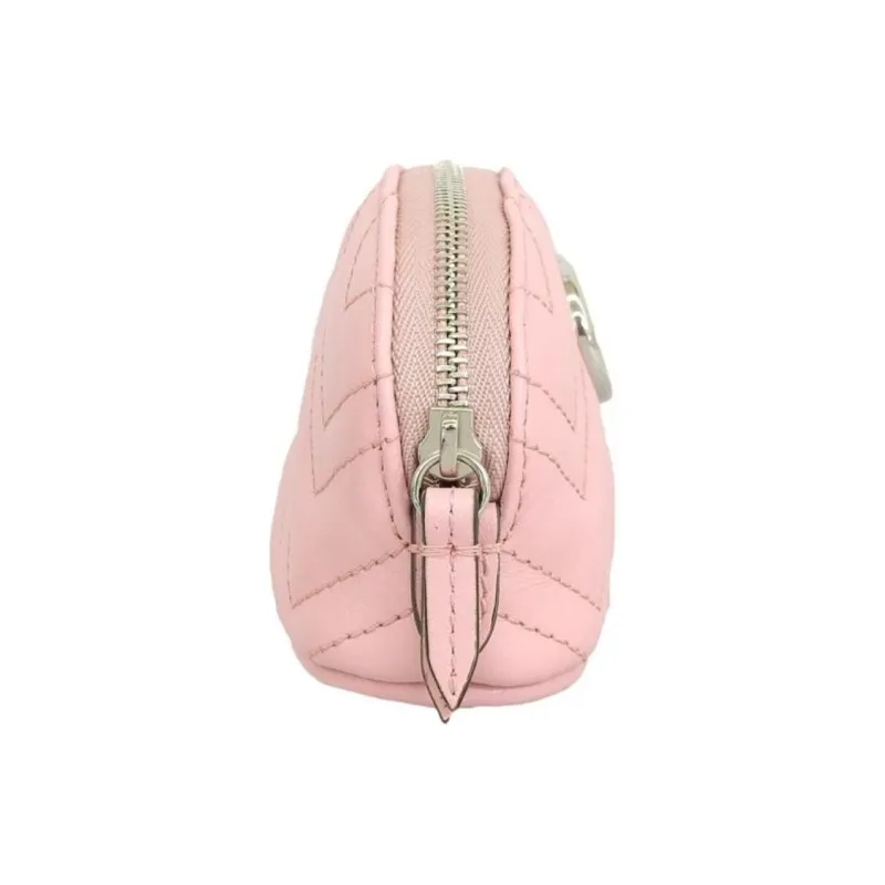 GUCCI GG Marmont Leather Coin Purse Women's Pink-2