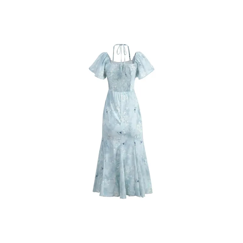 JOSR Short Sleeved Dress Women's Blue-1