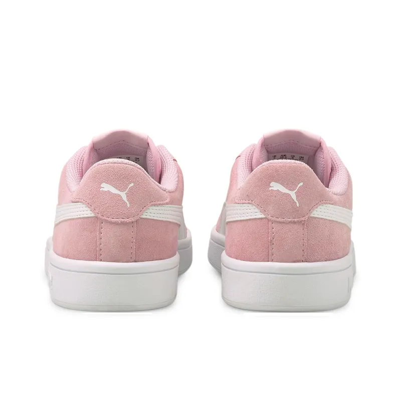 PUMA Smash V2 SD Low-Top Skateboard Shoes Women's Pink White-3