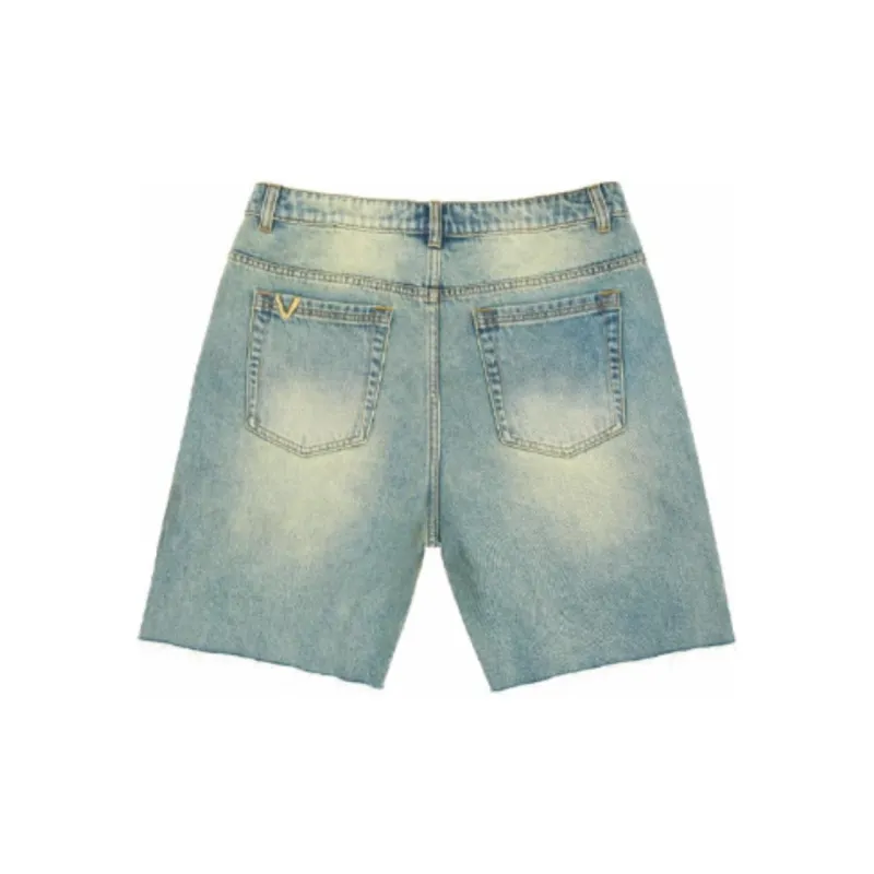 Randomevent Denim Shorts Unisex Blue-1