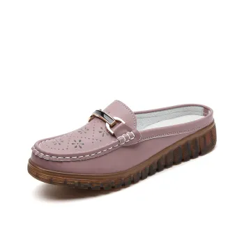 Reivanti Slip Resistant Wrap toe Slippers Women's Cameo Brown Cut Out