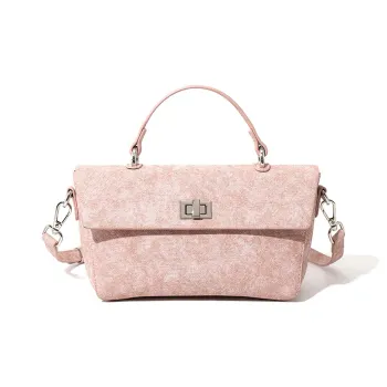 MASTER CANVAS Fabric Kelly Bag, Shoulder Bag, Crossbody Bag, Handbag Regular Women's Blue/Pink