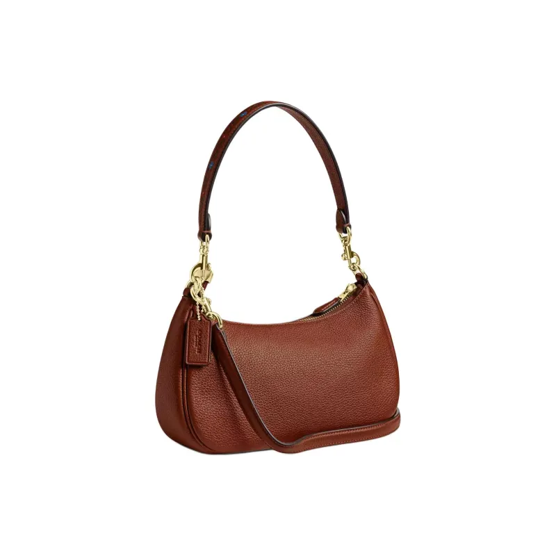 COACH Teri Leather Portable Crossbody Bag, Shoulder Bag Medium Size Women's Rosewood-1