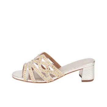 NICOLI Slide Slippers 5cm Women's Gold