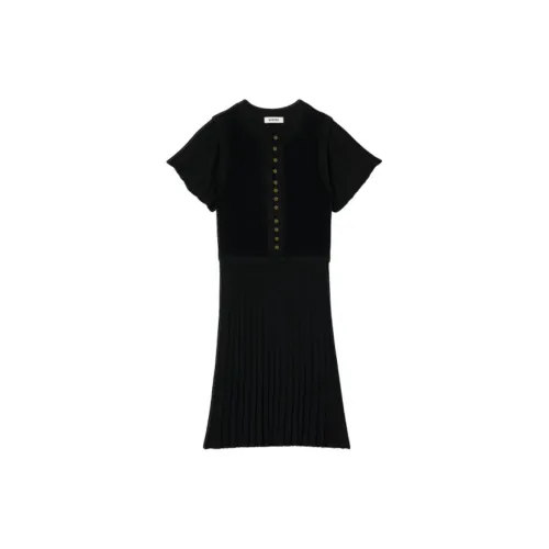 Sandro Short-Sleeved Dresses Women's Black