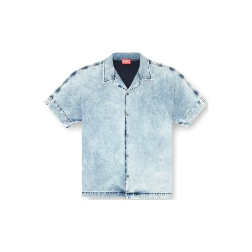 DIESEL Shirts Men Light Blue