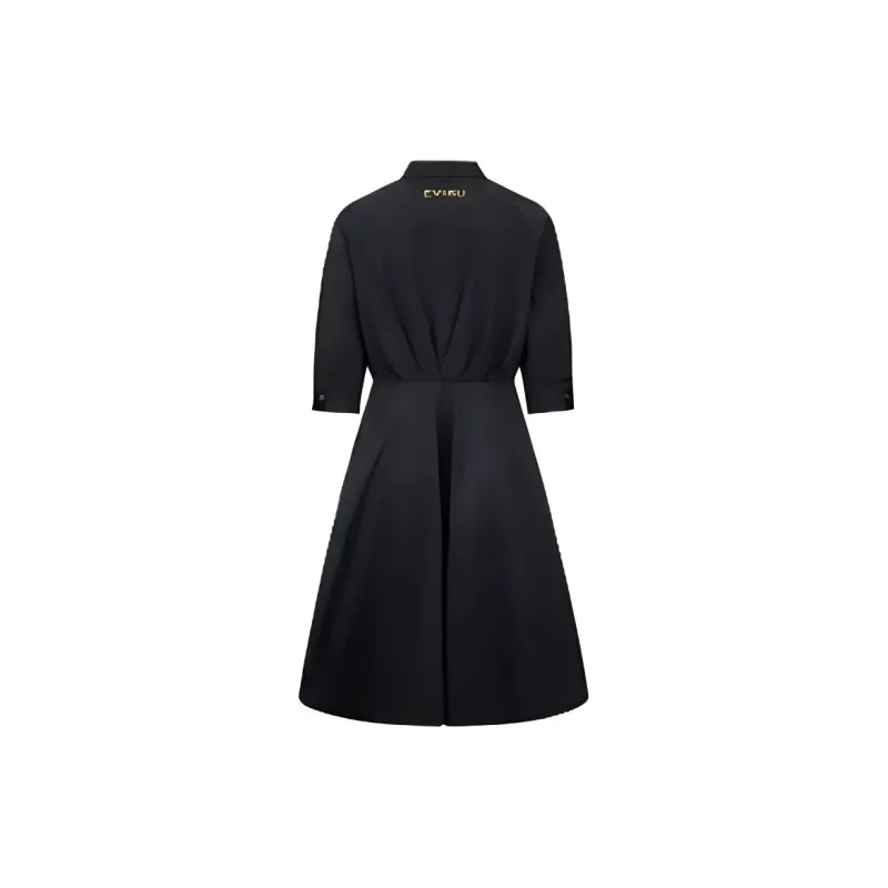 EVISU Long Sleeved Dresses Women's Black-1