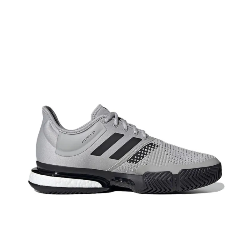 Adidas Solecourt Parley Wear Resistant Low Top Tennis Shoes Men's Gray-1