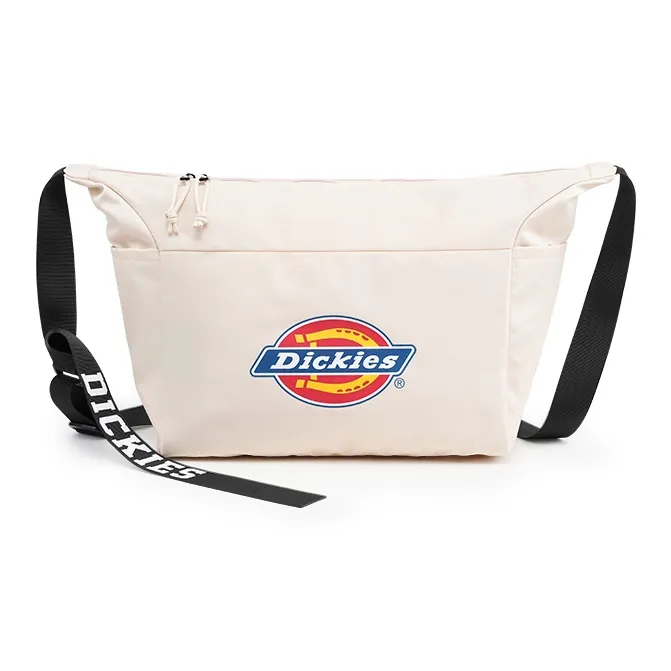 Dickies Nylon Fabric Messenger Bag Shoulder Bag Crossbody Bag Regular Unisex Black/Ecru/Red-6