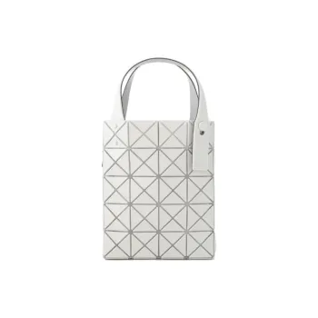 ISSEY MIYAKE PVC Tote Bag Shopping Bag Handbag Women's White