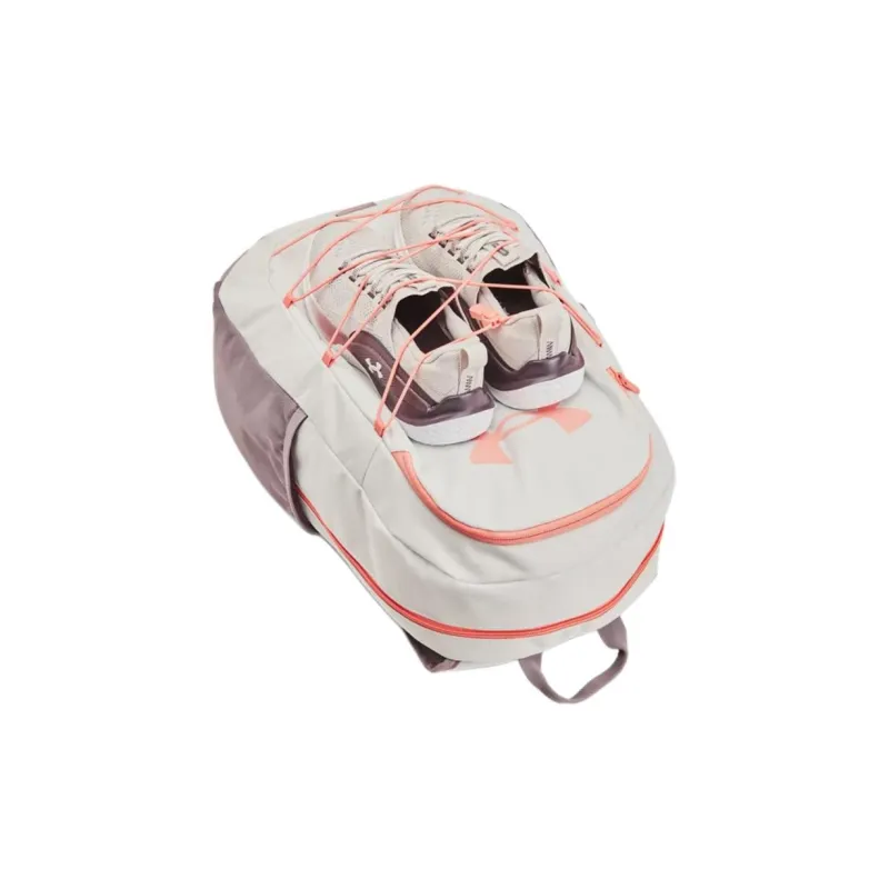 Under Armour Polyester Backpack Unisex Lyle Gray & Air Orange-2