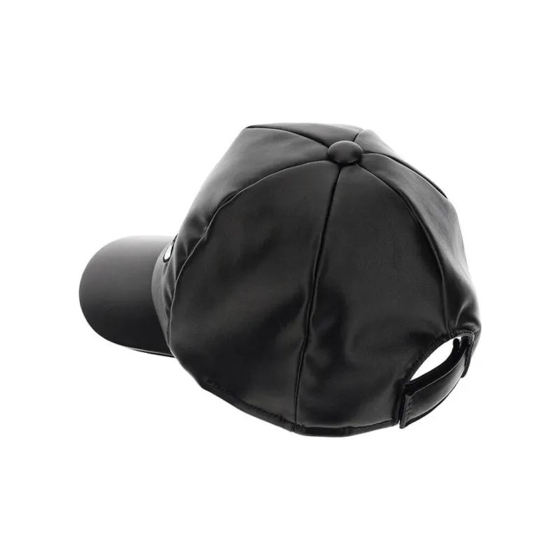 CHIARA FERRAGNI Artificial Leather Baseball Caps Men's Black-2