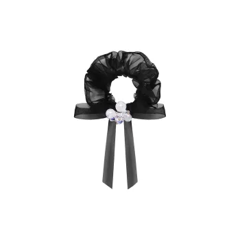 ROYALSASA Silk Chiffon Acrylic Hair Tie Women's