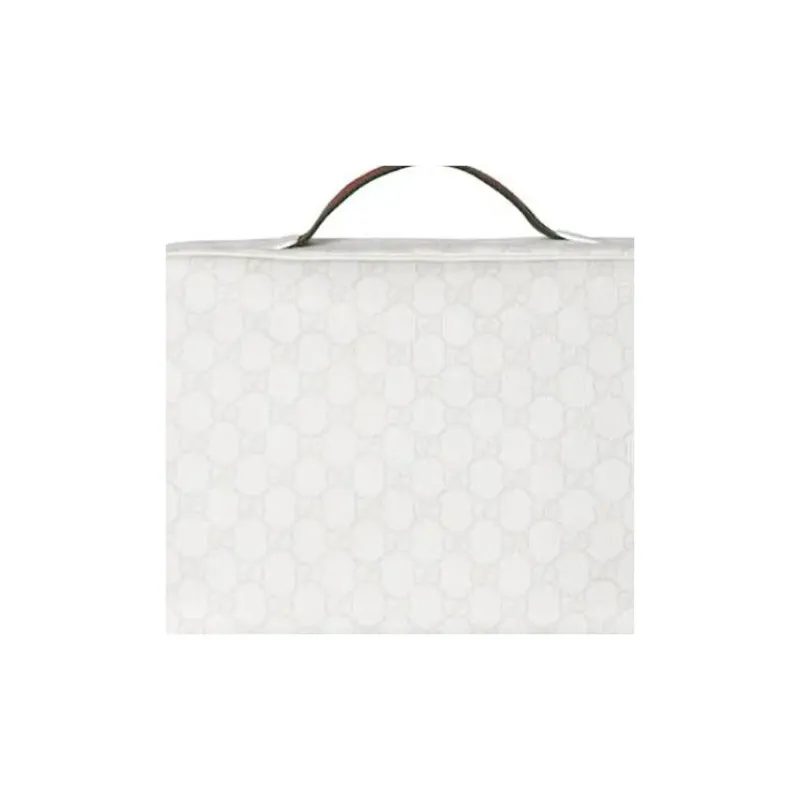 GUCCI Canvas Bag Storage Bag Medium Size Unisex White-7