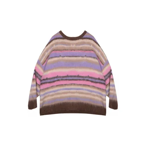 BEERBRO Sweaters Women's Pink And Purple Stripes