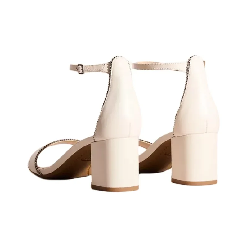 COACH Maddie Strap Sandals 5.7cm Women's White-3