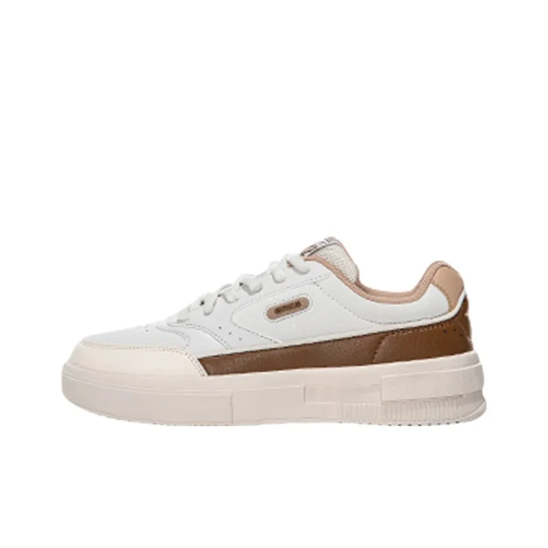 Erke Sports Life Collection Mid-Top Skateboard Shoes Women's Pale Wild Grey Hazelnut-2