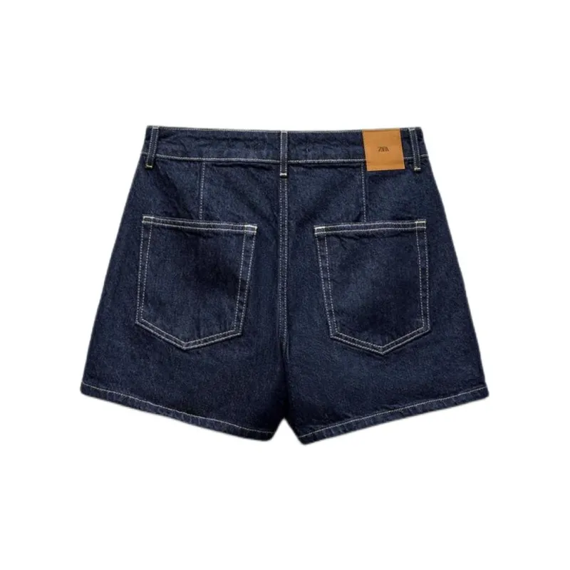 ZARA Denim Shorts Women's Light Blue-1