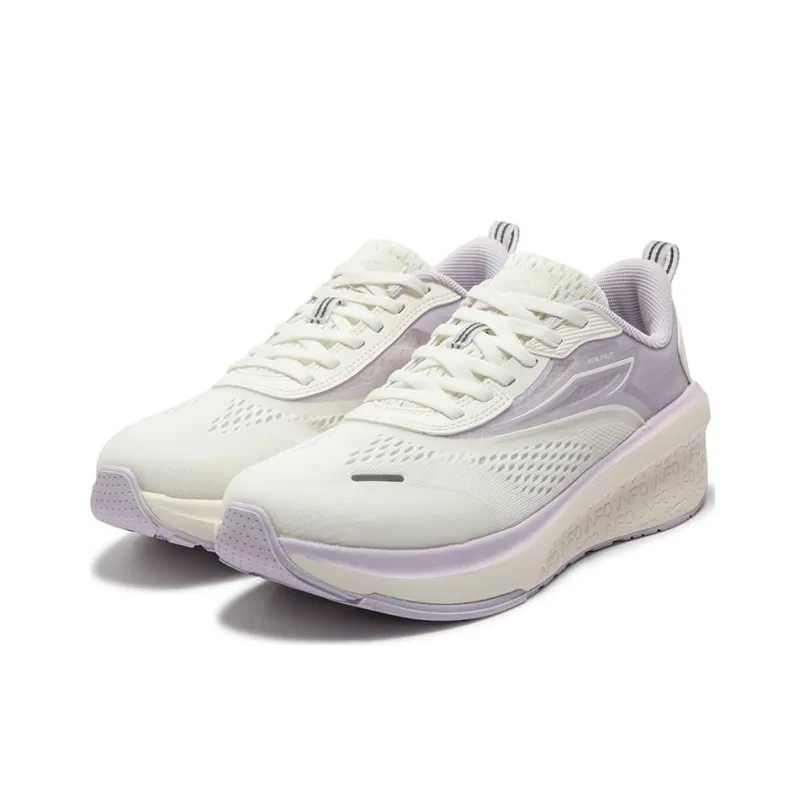 361° Anti-Slip Wear-Resistant Low-Top Casual Running Shoes Women's White Purple-2