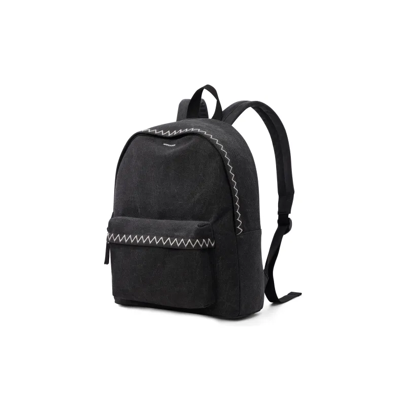 Werocker Canvas Backpack Regular Unisex Ecru/Black/Green-9