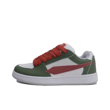 GLO BULL Skateboard Shoes Unisex Low-Top White Green