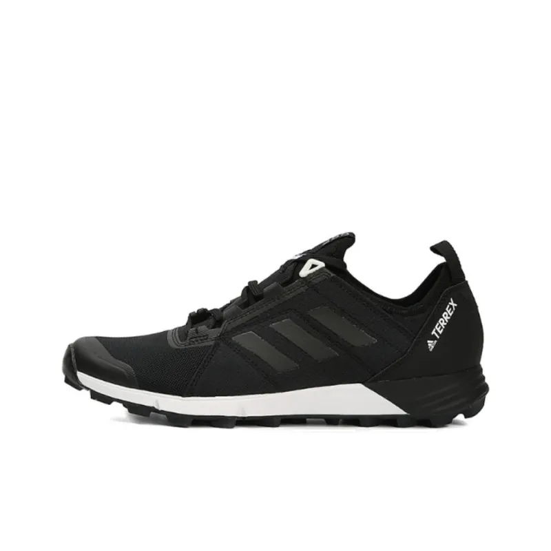 Adidas TERREX AGRAVIC SPEED Anti Slip Wear Resistant Low Top Hiking Shoes Men's Black White-0