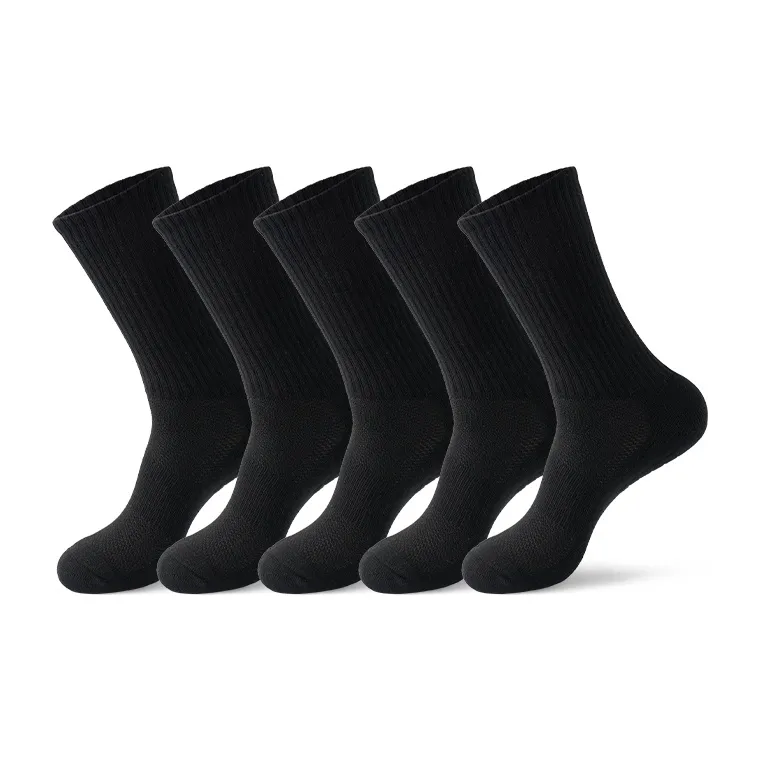 Primeet Mid Calf Socks Men's 5 Pack White-12
