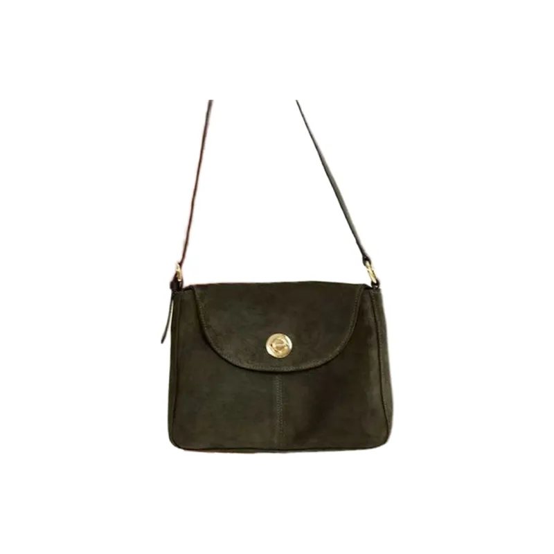 DALO Woolen Shoulder Bag, Tote, Crossbody Bag Women's Burgundy/Olive Green-3