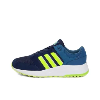 Adidas Cloudfoam Super Cushioned Wear-Resistant Breathable Low-Top Running Shoes Men's Yellow Blue