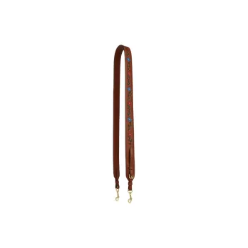 COACH Refined Pebbled Leather Bag Strap Women's Gold & Rosewood