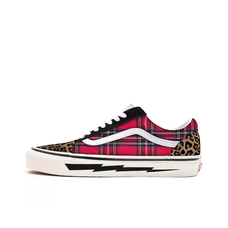 Vans Customs Patchwork Old Skool Red/Black Multi Color-0