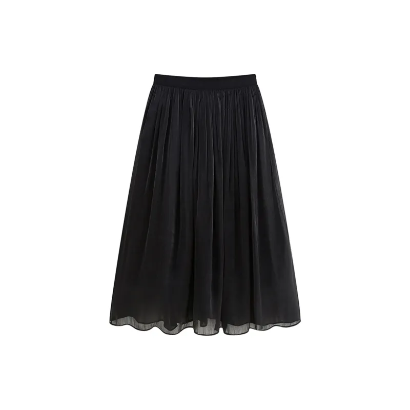 Juden Choi Casual Long Skirt Women's White-18