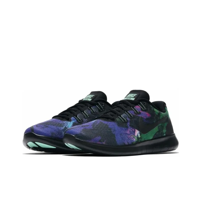 Nike Free Rn 2017 Solstice Black Black Green Glow Women's-2