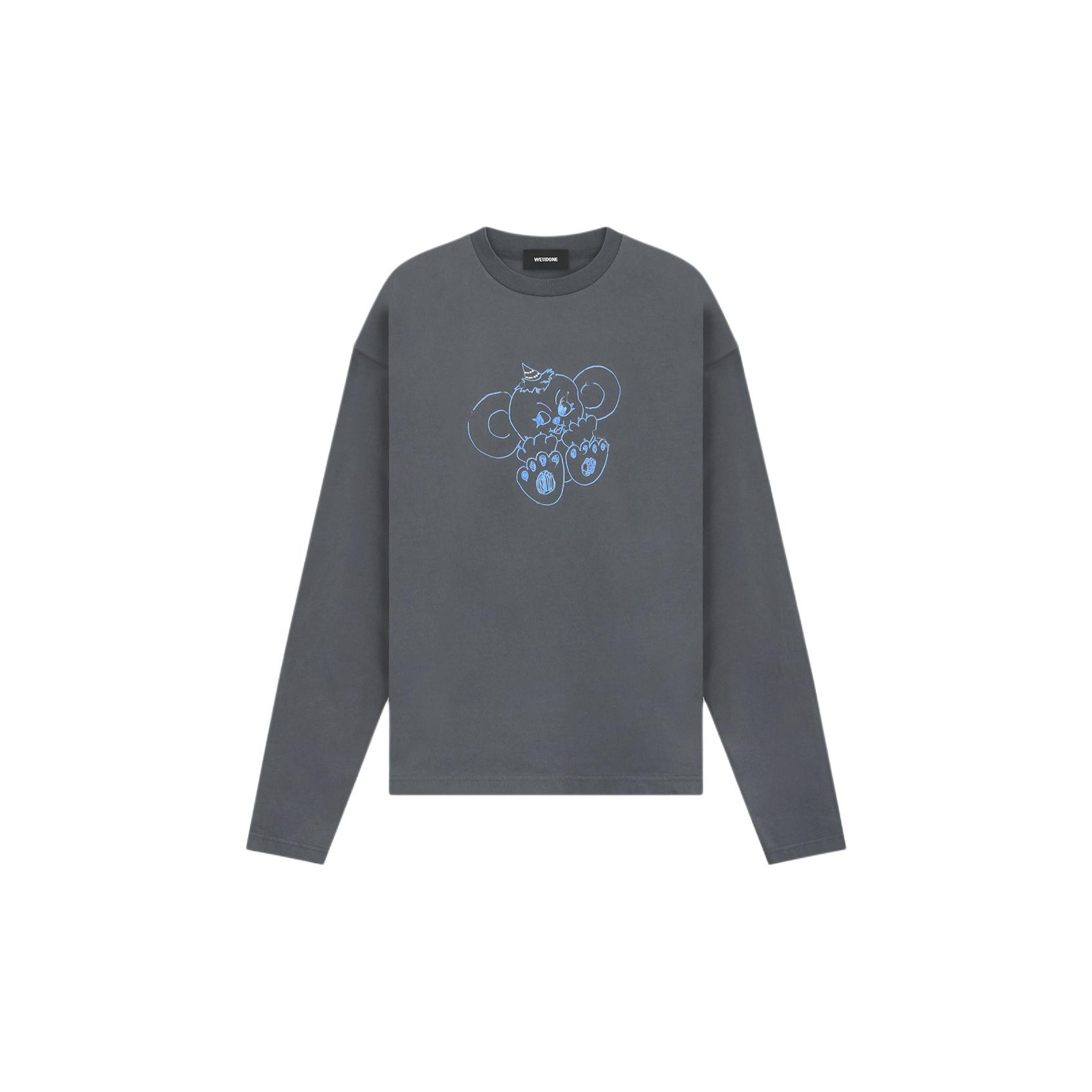 【関税込み】We11done ホワイト Monster 長袖Tシャツ We11Done Monster Long Sleeve TShirt Off White Black Mens