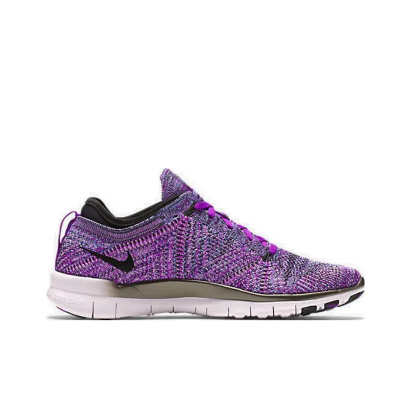 Nike Free Tr Flyknit Vivid Purple Black Fuchsia Glow Light Volt Women's-1