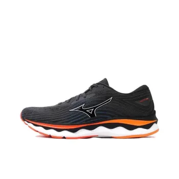 Mizuno Wave Sky 6 Durable Breathable Low-Top Running Shoes Men's Black Orange