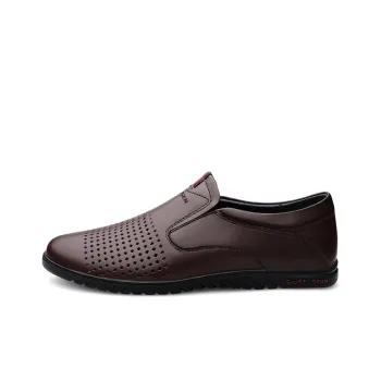 AIPSEN Casual Shoes Men's Brown Cut Out