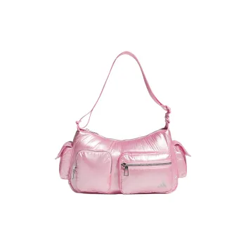 Adidas Polyurethane Crossbody Bag Shoulder Bag Women's Clear Pink