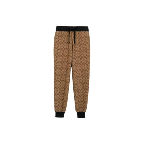 COACH Knitted Sports Pants Men's Khaki