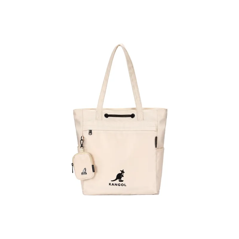 KANGOL Fabric Tote Bag Commuter Bag Handbag Shoulder Bag Unisex Khaki/Black/Ivory/Peach Pink/Military Green/Dark Blue-15