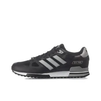 Adidas Originals ZX 750 Anti Slip Wear Resistant Low Top Casual Shoes Men's Black Gray