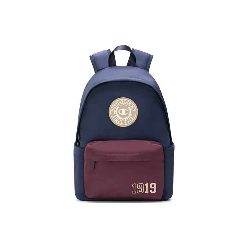 Champion Fabric Backpack Medium Size Unisex Dark Blue/Green/Yellow Brown/Dark Brown-0