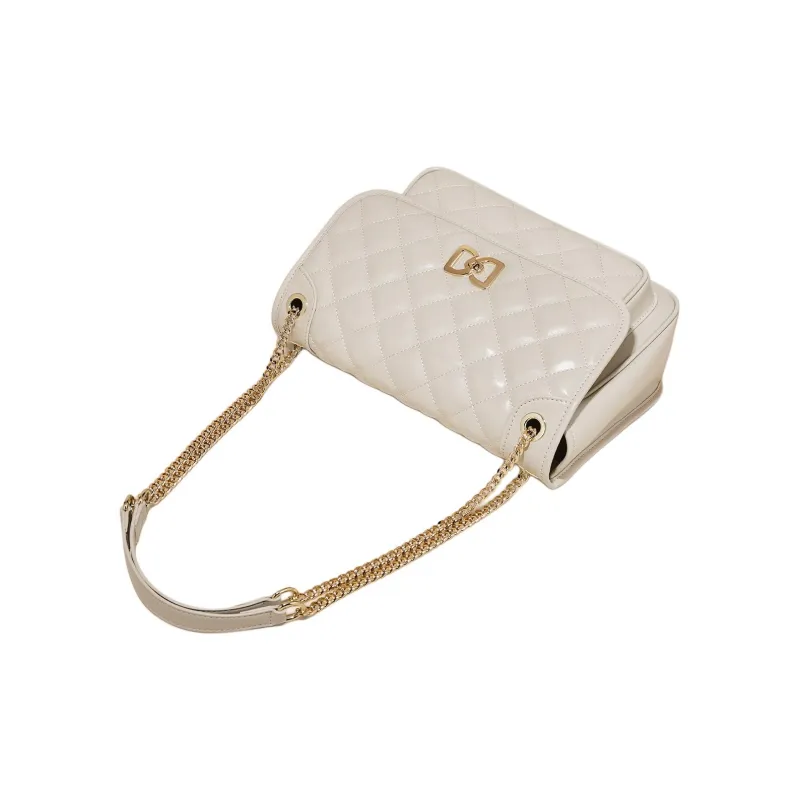 Marino Orlandi Synthetic Leather With Cow Leather Small Square Bag Shoulder Bag Women's Black/White-12