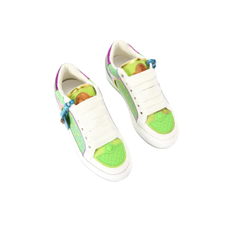 Kurt Geiger London Southbank Tag Skateboard Shoes Women's Green-2