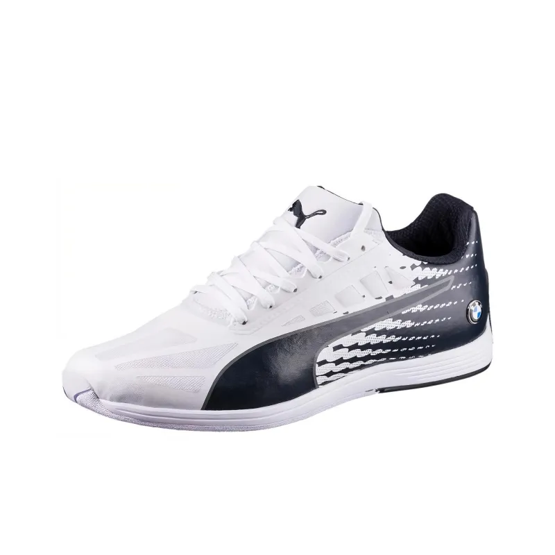 PUMA Bmw Ms Evospeed Anti-Slip Wear-Resistant Breathable Lightweight Low-Top Training Shoes Men's White Black-2