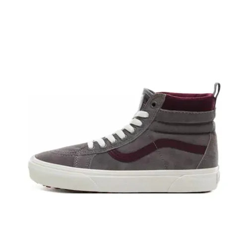 Vans SK8 Skateboard Shoes Unisex High-Top Gray/Red