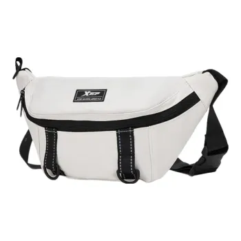 XTEP Oxford Shoulder Bag, Crossbody Bag, Sling Bag Unisex Ecru/Black